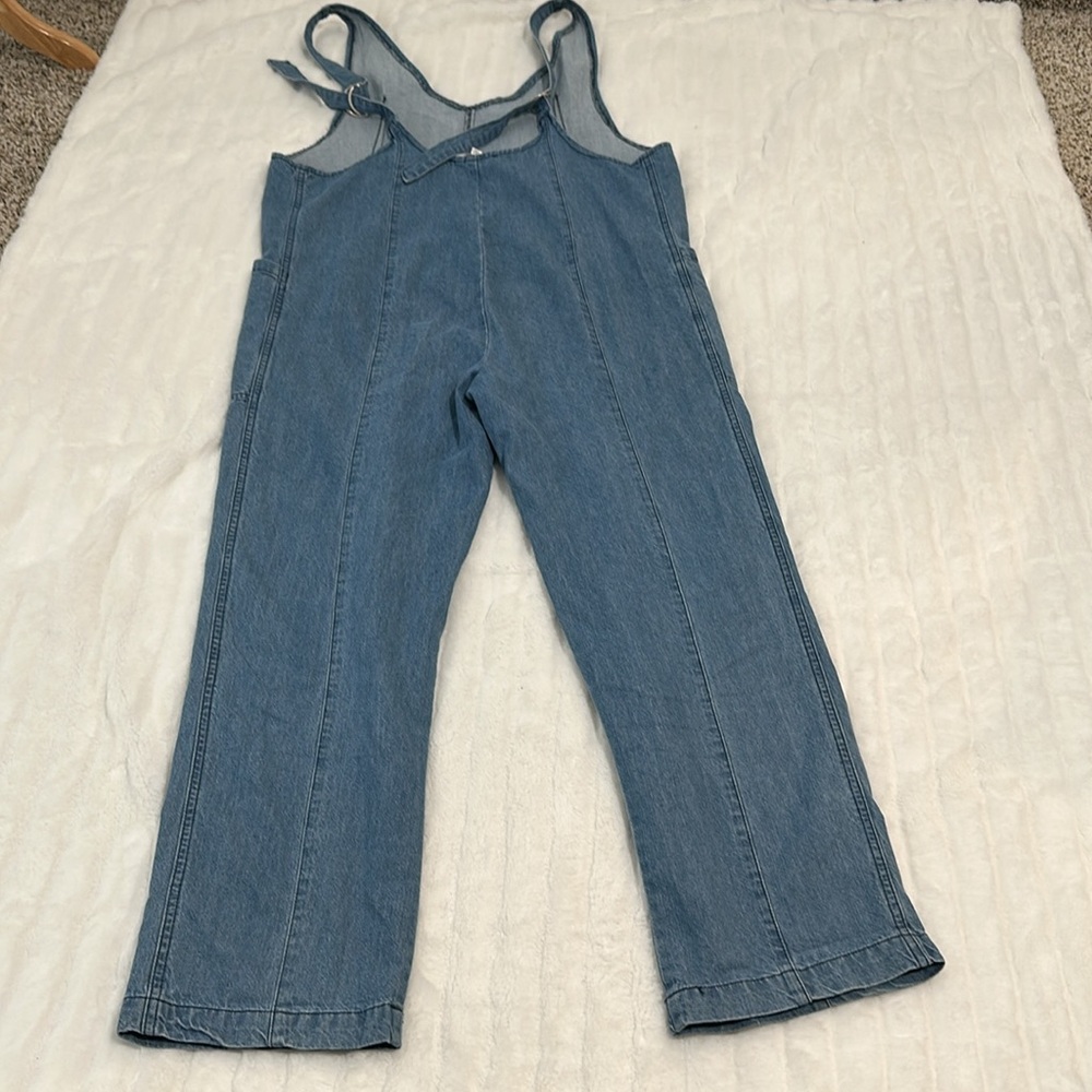 Women's Blue Denim Overalls - Picture 3 of 7